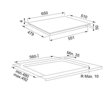 Load image into Gallery viewer, Franke 4-zone Induction Hob Smart Black Glass FSM 654 | BK
