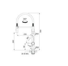 Load image into Gallery viewer, Franke Tap Vital Capsule Filter Tap Semi-Pro Industrial Black &amp; Steel Optic Vital 242
