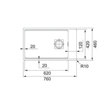 Load image into Gallery viewer, Franke Sink Single Bowl Kubus 2 KNG 110-62 Graphite
